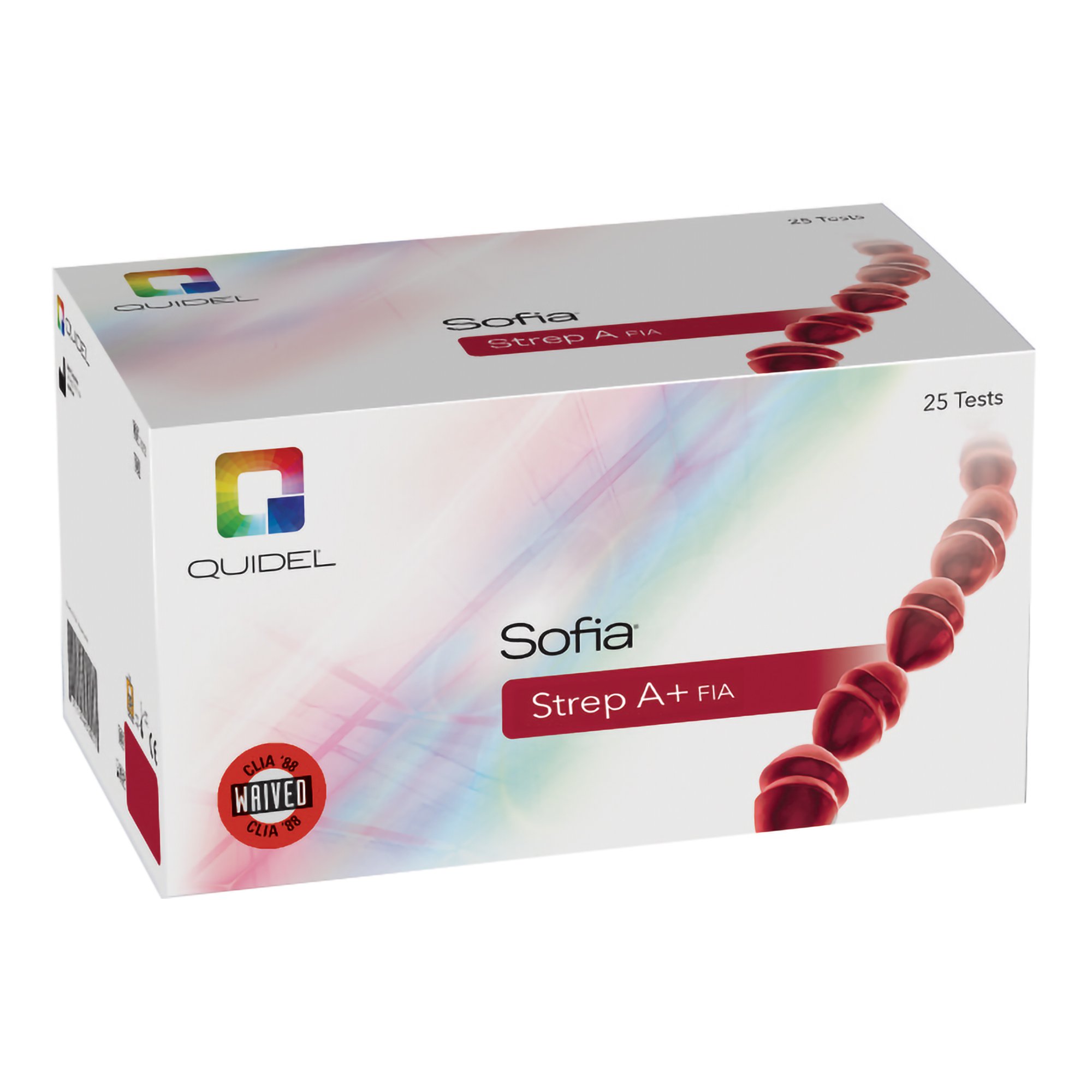 Rapid Test Kit Sofia® Strep A+ FIA Fluorescence Immunoassay (FIA) Strep A Test Throat Swab Sample 25 Tests (25/KT 12KT/CS) by Quidel Corporation  ID 20274